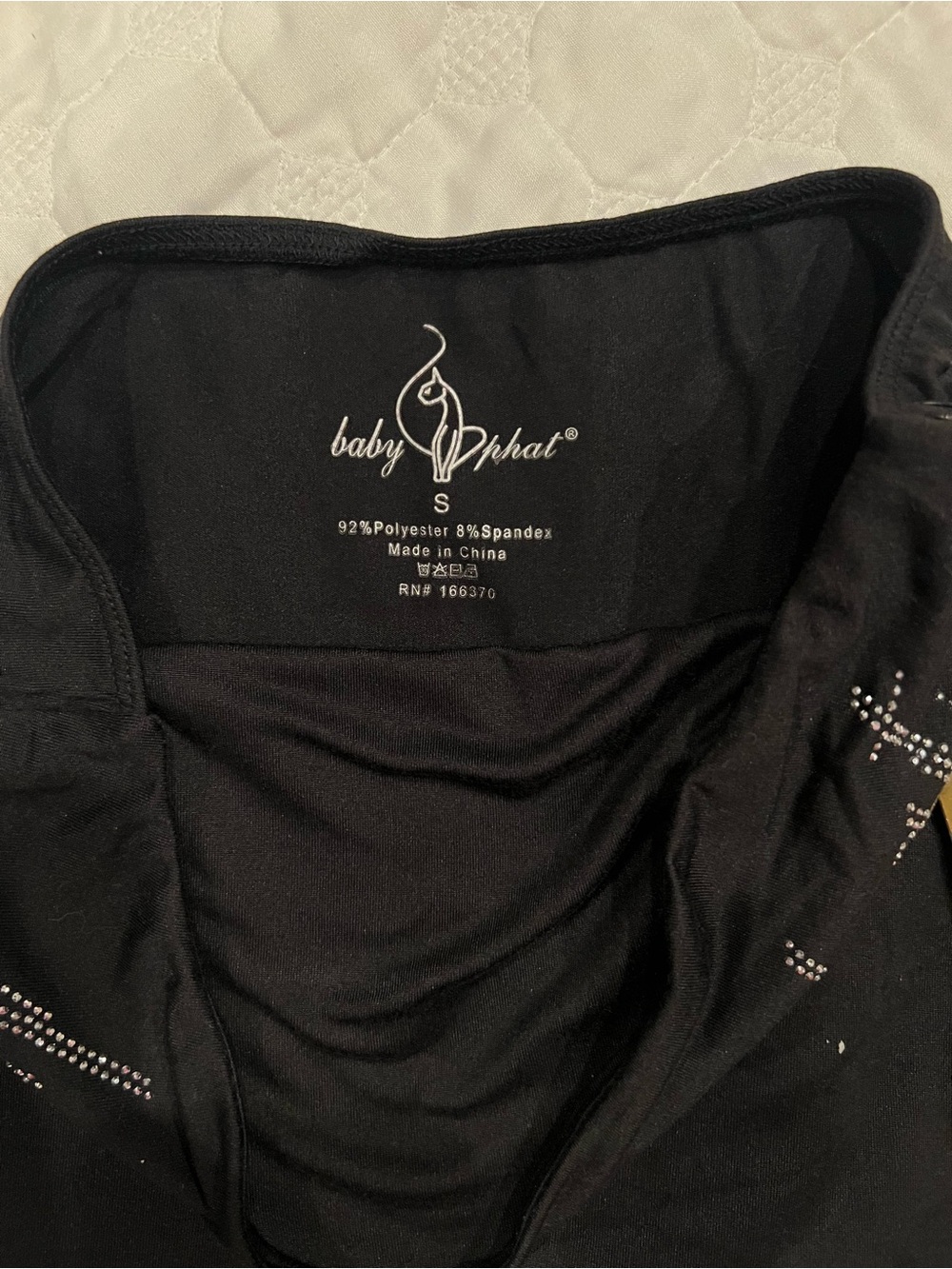 Baby Phat Tube Top Black Bling Rhinestone Logo - Y2K - Size Small NWT - Picture 2 of 2